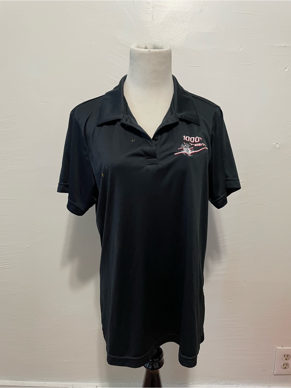 1000th TBM Commenorative Embroidered Black Polo Shirt